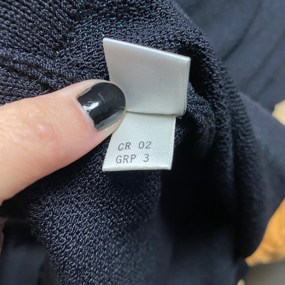 St. John Collection Marie Gray Black Full Zip Cardigan Jacket Gold Trim - Picture 11 of 11